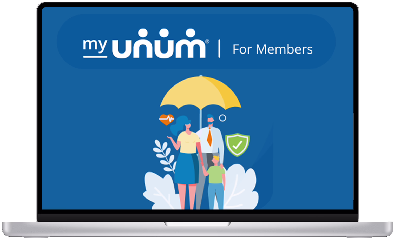MyUnum for Members website on a laptop